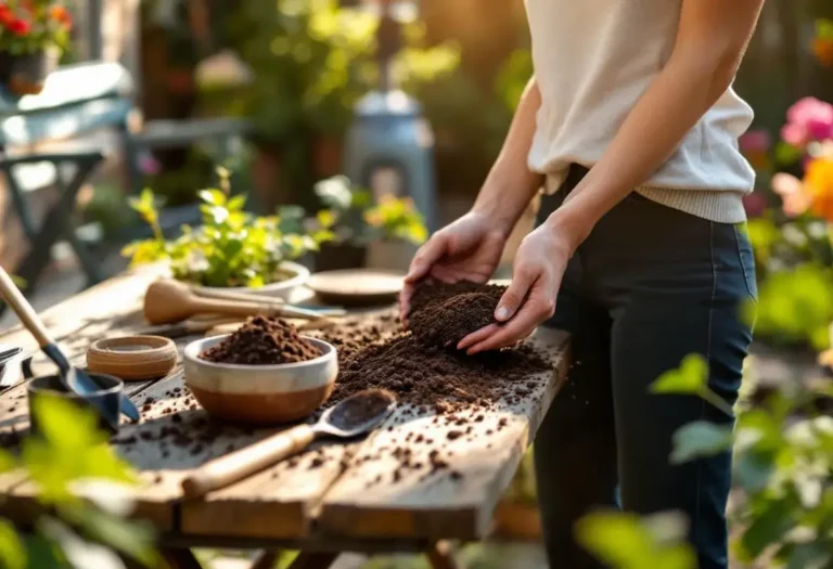 marc de café au jardin