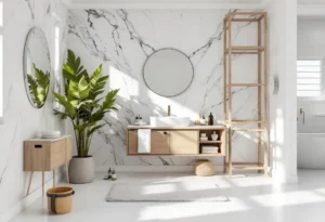 Revêtement de mur pour salle de bain : idées stylées et résistantes
